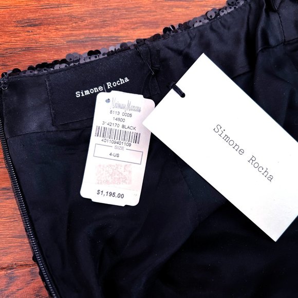 NWT Simone Rocha Pleated Sequin Midi Skirt 4 - Picture 4 of 11